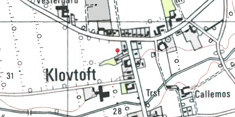 Historisk kort over Klovtoft Station