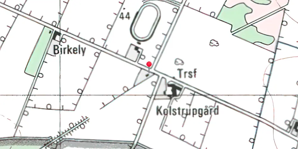 Historisk kort over Kolstrupgaard Holdeplads 