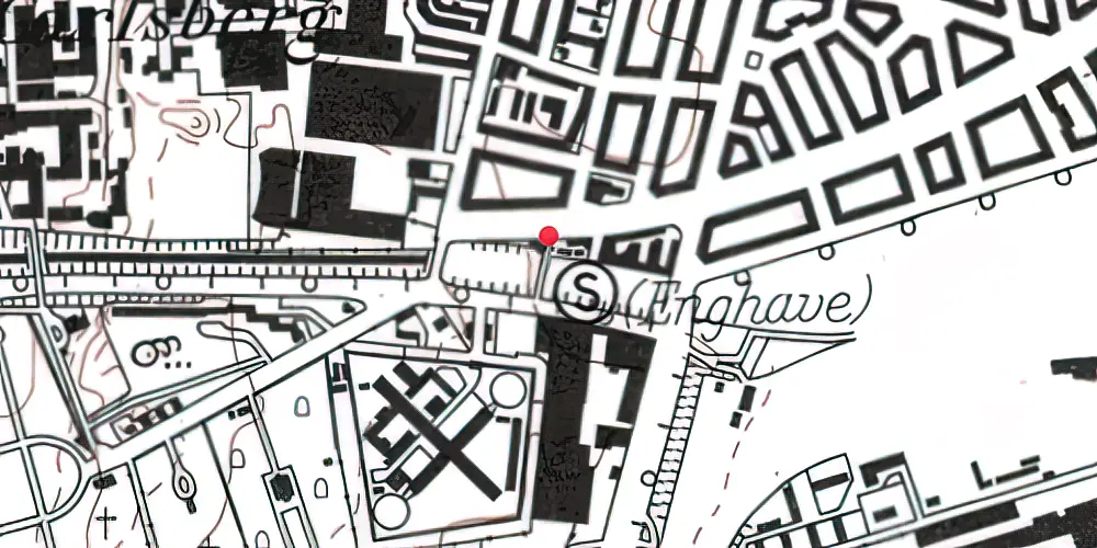 Historisk kort over Enghave Station 