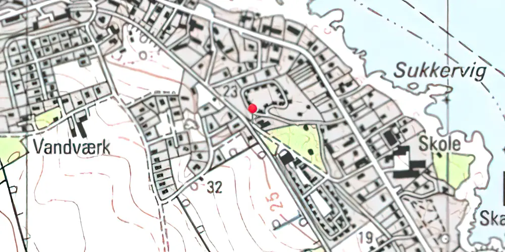 Historisk kort over Korsbjerg Havnespor