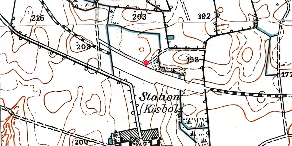 Historisk kort over Korsvang Station