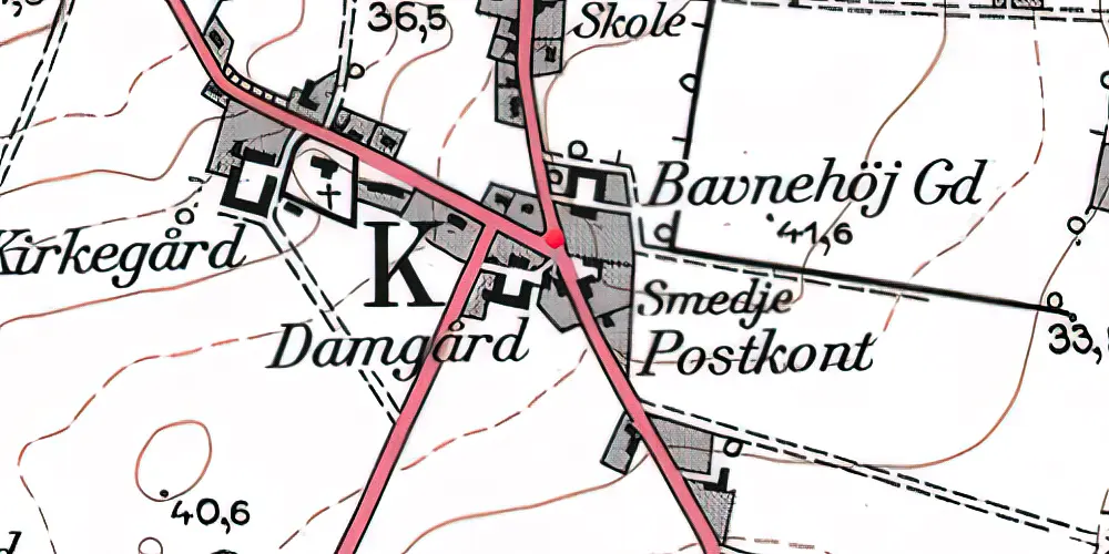 Historisk kort over Krejbjerg Station