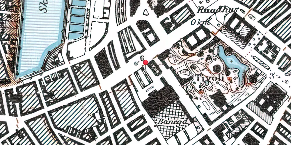 Historisk kort over København Station [1847-1864]