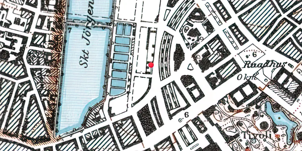 Historisk kort over København Station [1864-1911]