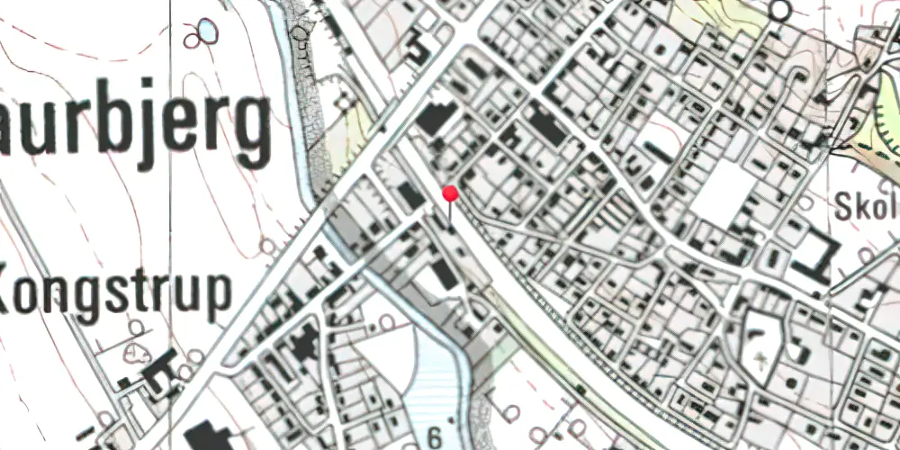 Historisk kort over Laurbjerg Station