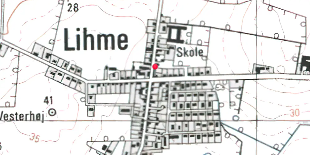 Historisk kort over Lihme Station