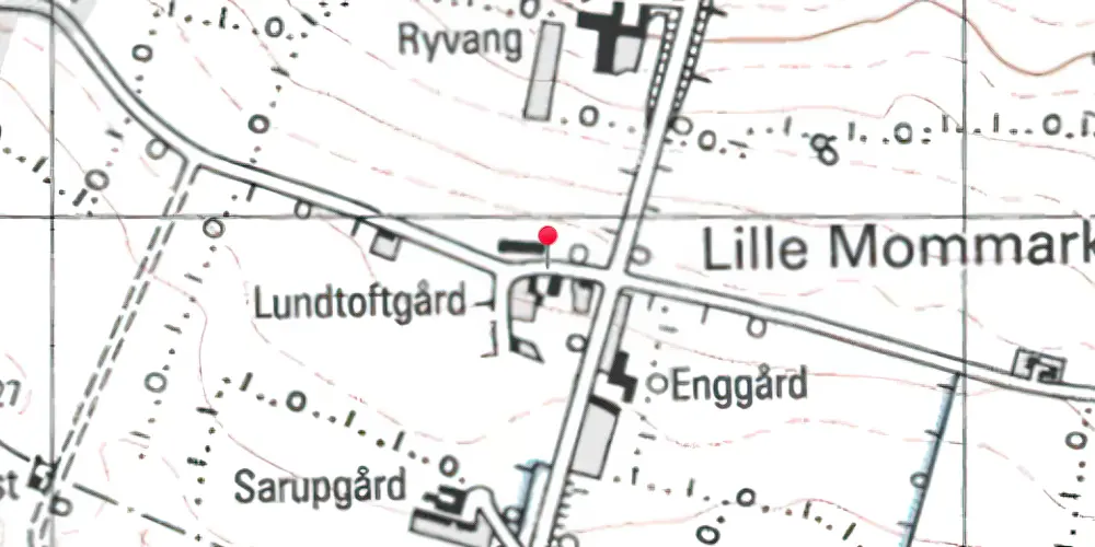 Historisk kort over Lille-Mommark Station 