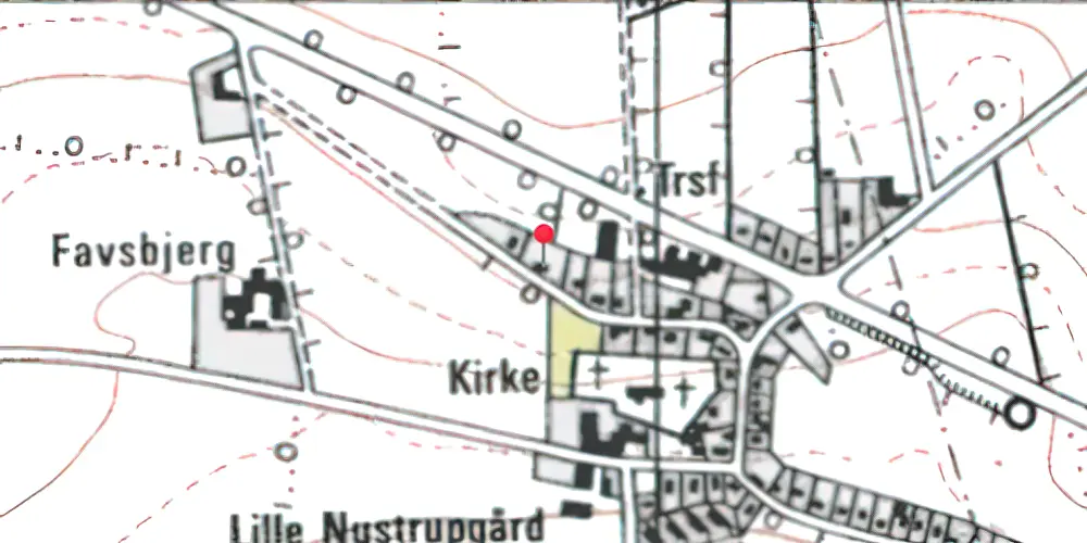 Historisk kort over Lille Nustrup Station 