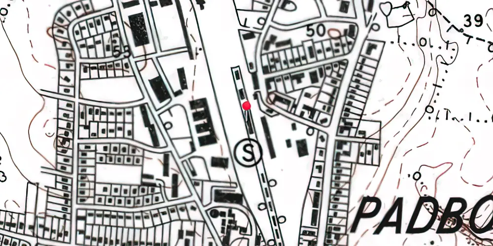 Historisk kort over Padborg Station