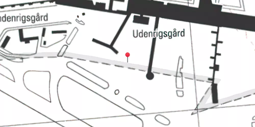Historisk kort over Lufthavnen Trinbræt 