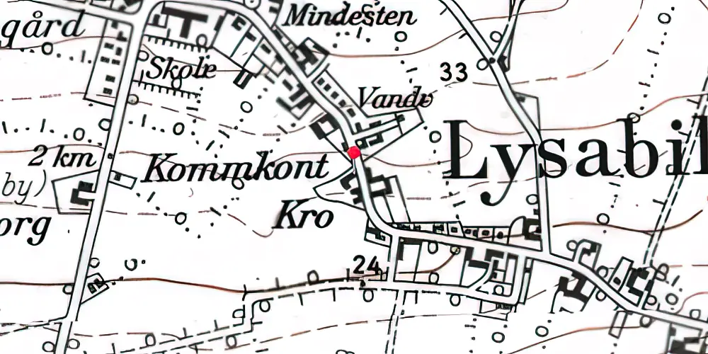 Historisk kort over Lysabild Station 