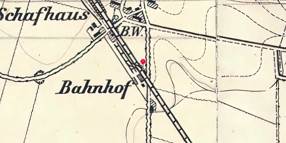 Historisk kort over Fårhus Station 