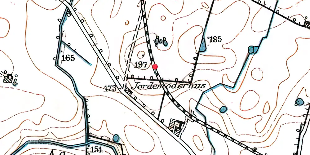 Historisk kort over Mølleparken Trinbræt