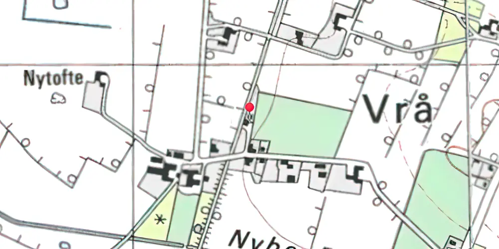 Historisk kort over Nybo Billetsalgssted
