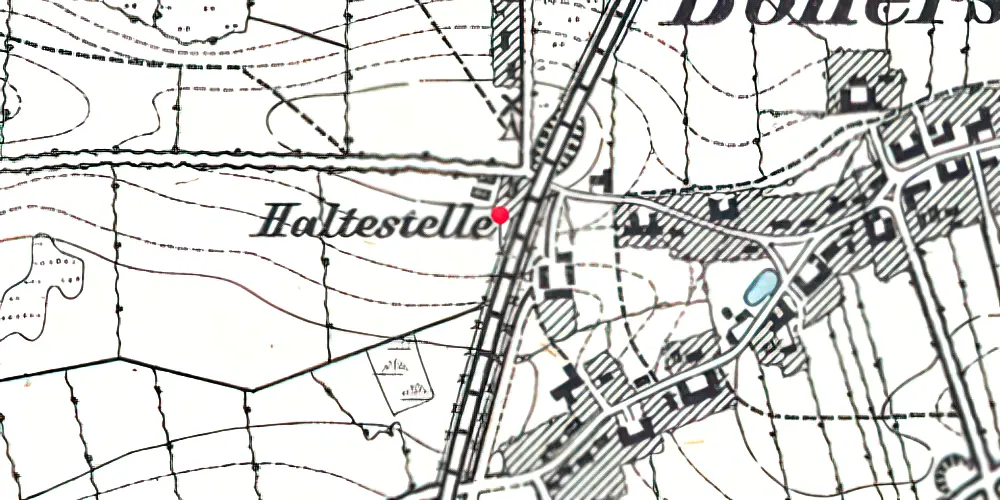 Historisk kort over Bolderslev Station 