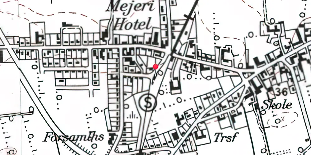 Historisk kort over Bolderslev Station