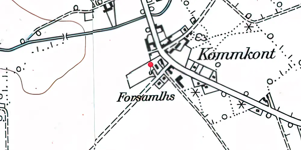 Historisk kort over Nørre-Hostrup Station