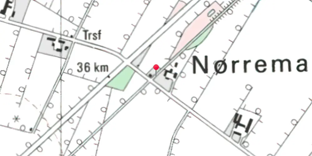 Historisk kort over Nørremark Trinbræt