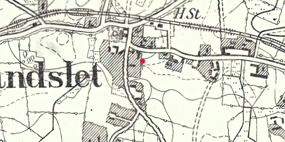 Historisk kort over Over-Tandslet Station