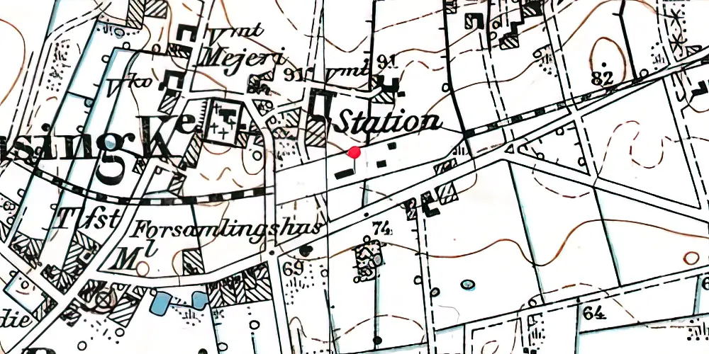 Historisk kort over Ramsing Station