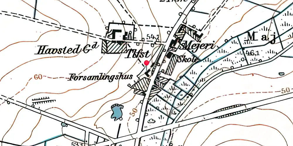 Historisk kort over Rangstrup Station