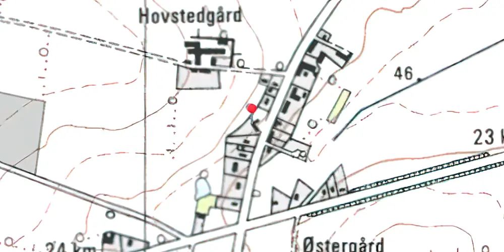 Historisk kort over Rangstrup Station 
