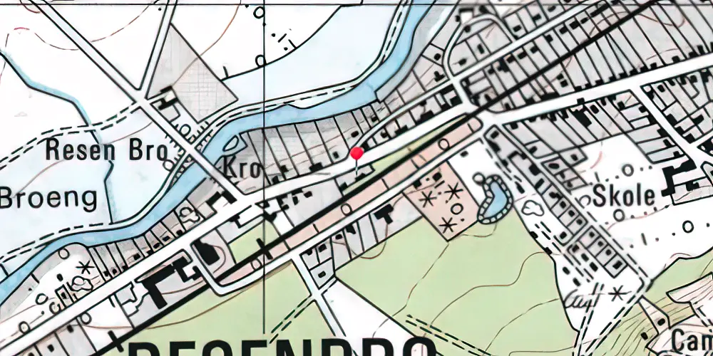 Historisk kort over Resenbro Station 