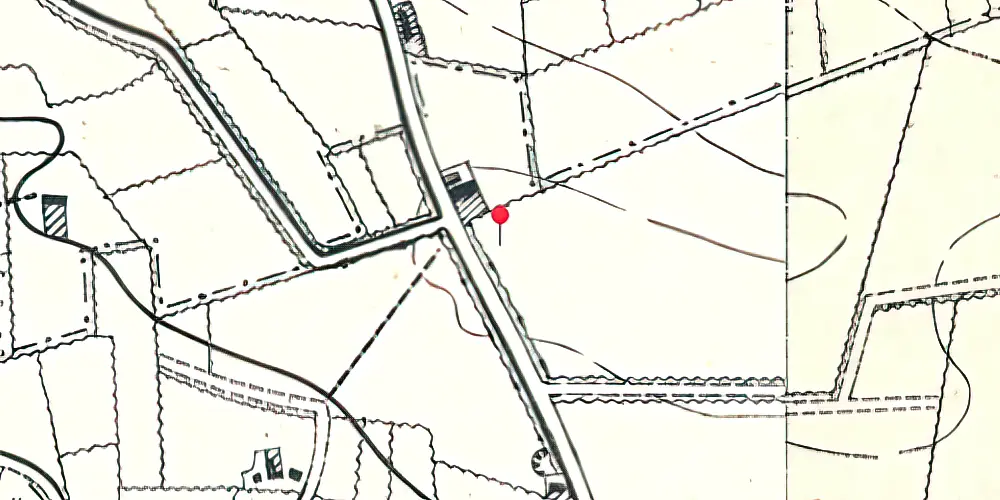 Historisk kort over Roager Station