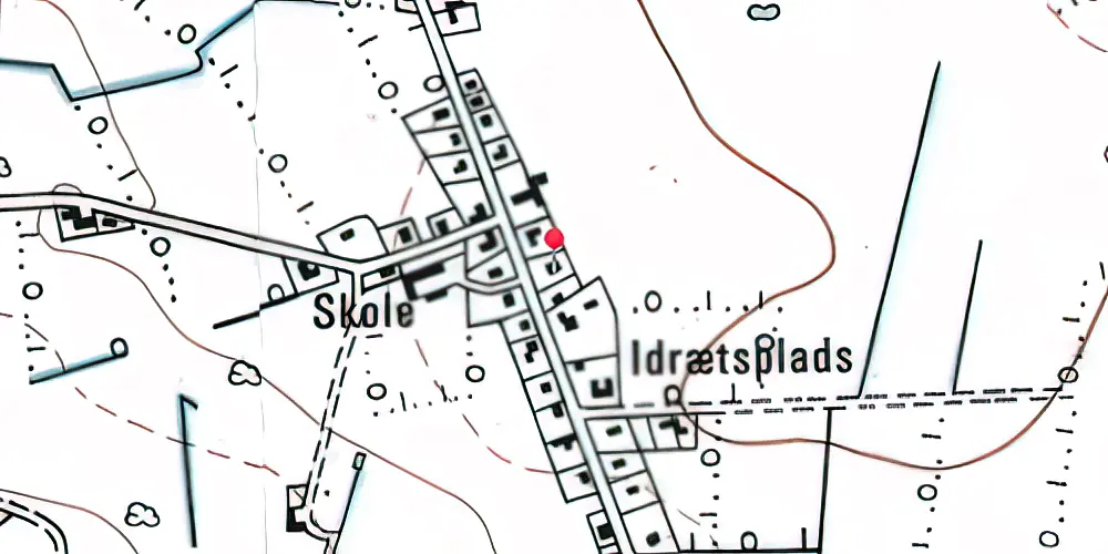 Historisk kort over Roager Station 