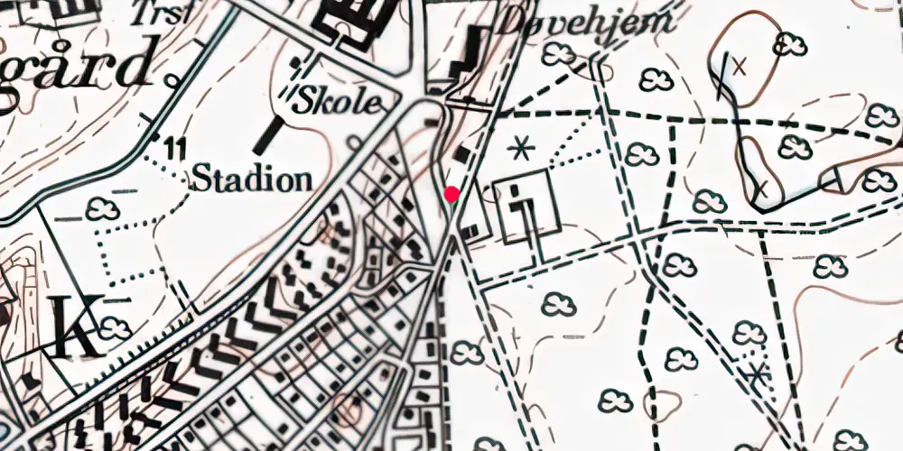 Historisk kort over Rundforbi Trinbræt