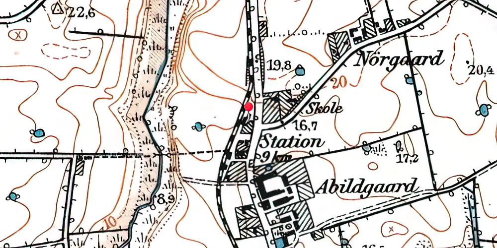 Historisk kort over Sillerup Station 
