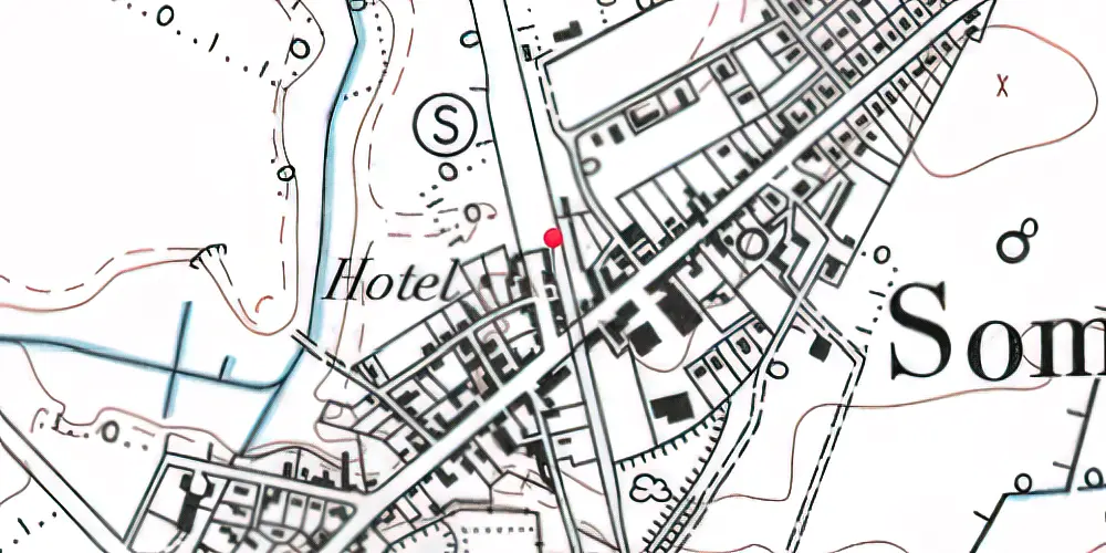 Historisk kort over Sommersted Station [1866-1971]