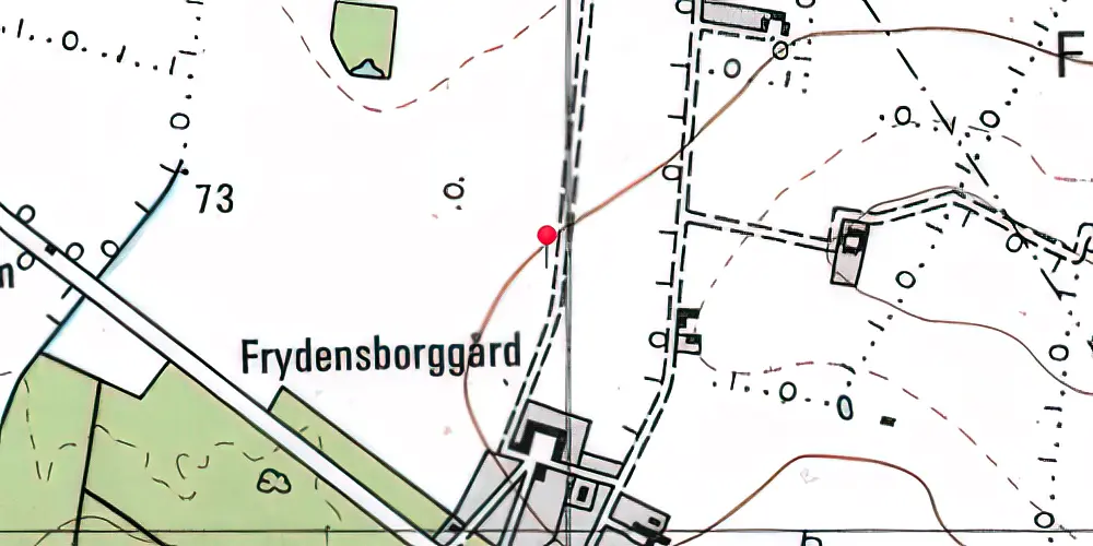 Historisk kort over Skødebjerg Syd Trinbræt med Sidespor