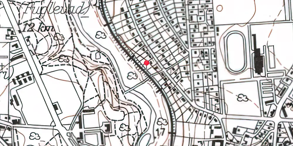 Historisk kort over Slotsparken Trinbræt