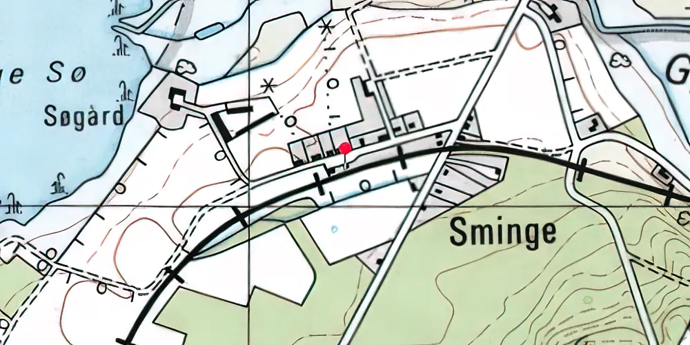 Historisk kort over Sminge Station 