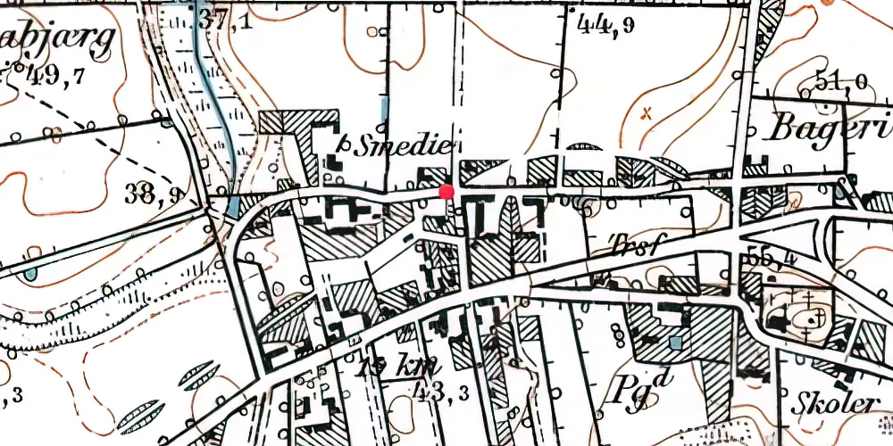 Historisk kort over Sommersted By Station