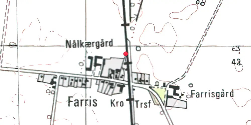Historisk kort over Farris Trinbræt