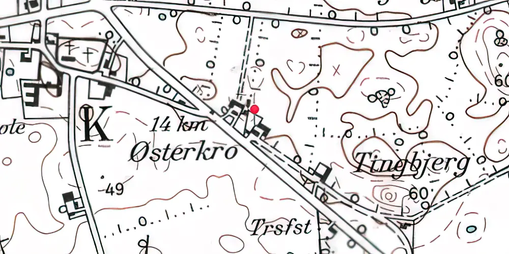 Historisk kort over Sommersted Øst Holdeplads