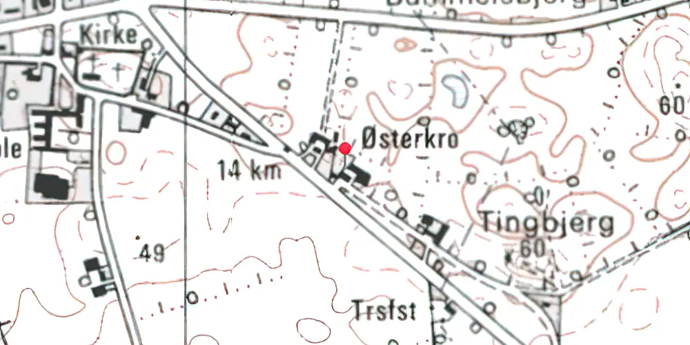 Historisk kort over Sommersted Øst Holdeplads 