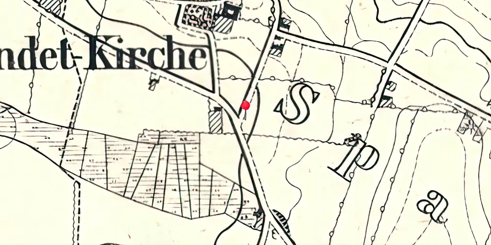 Historisk kort over Spandet Station