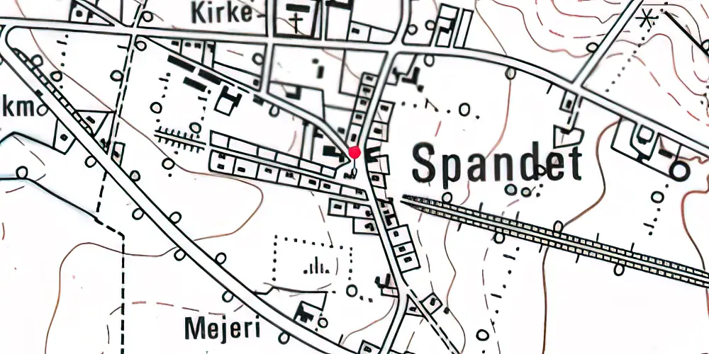 Historisk kort over Spandet Station