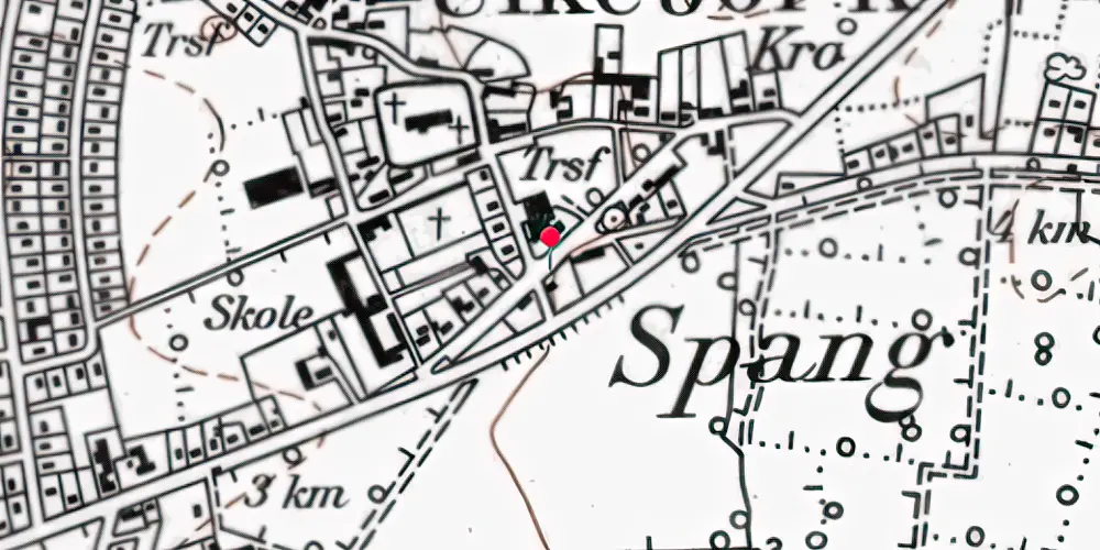 Historisk kort over Spang Station 