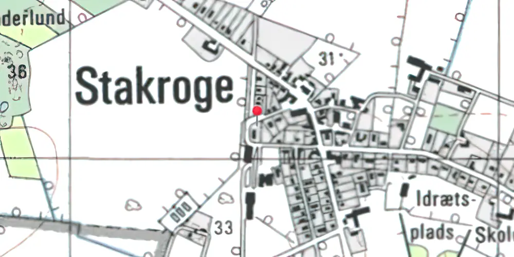 Historisk kort over Stakroge Station