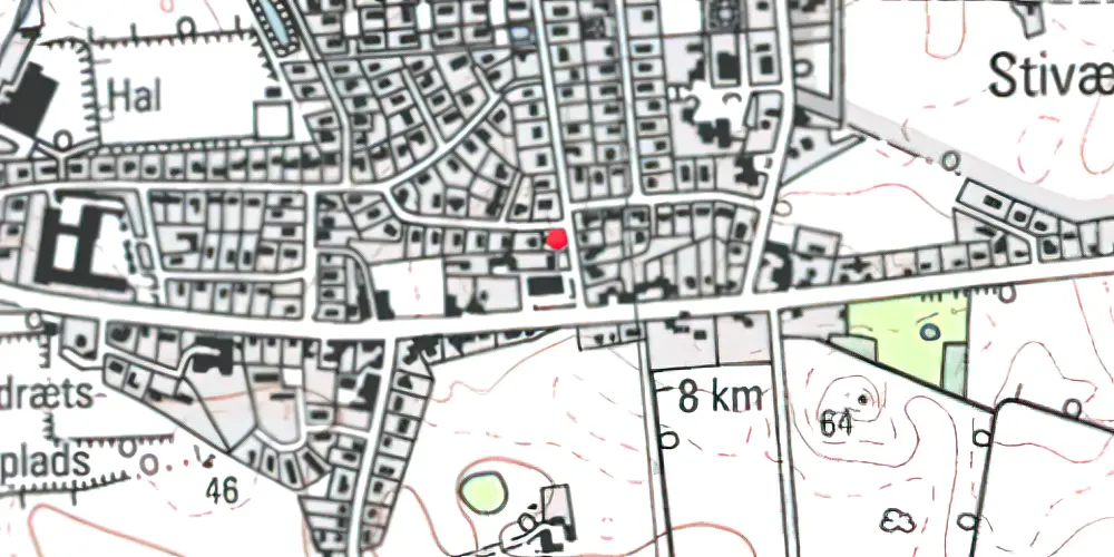 Historisk kort over Stensved Station