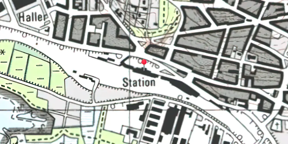 Historisk kort over Randers Station 