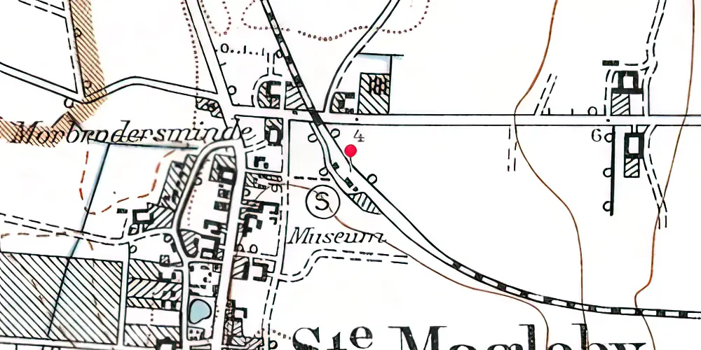 Historisk kort over Store Magleby Station