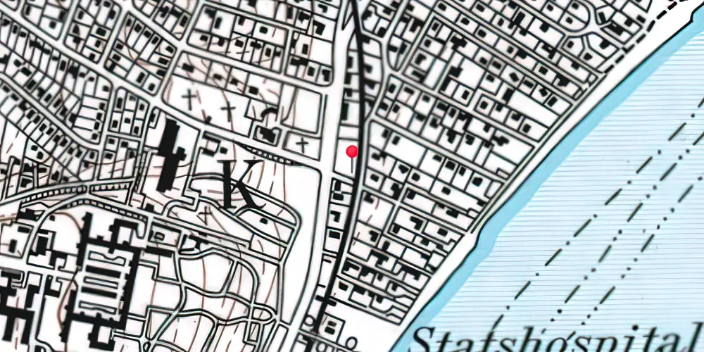 Historisk kort over Strandvænget Trinbræt 