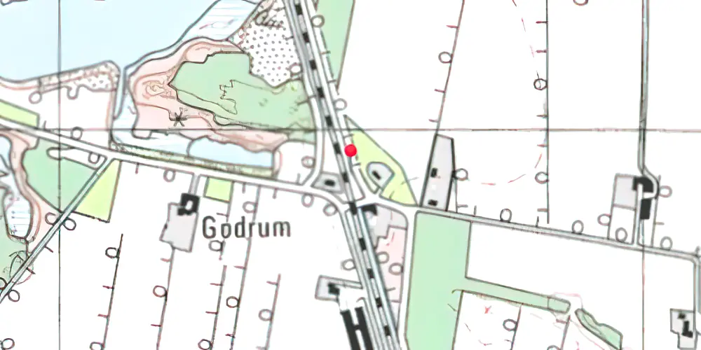 Historisk kort over Søbylund Trinbræt med Sidespor