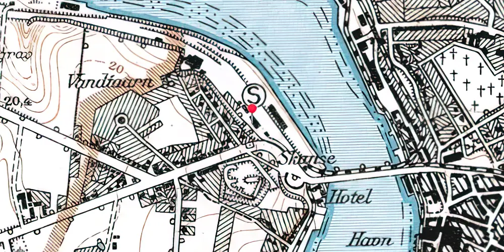 Historisk kort over Sønderborg Hovedbanegård