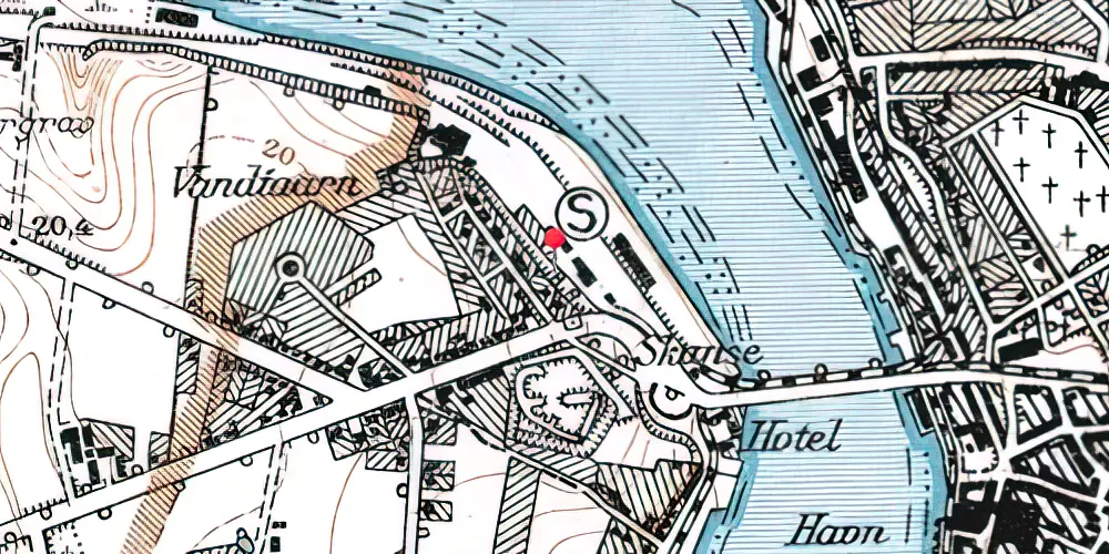 Historisk kort over Sønderborg Station [1967-2004]